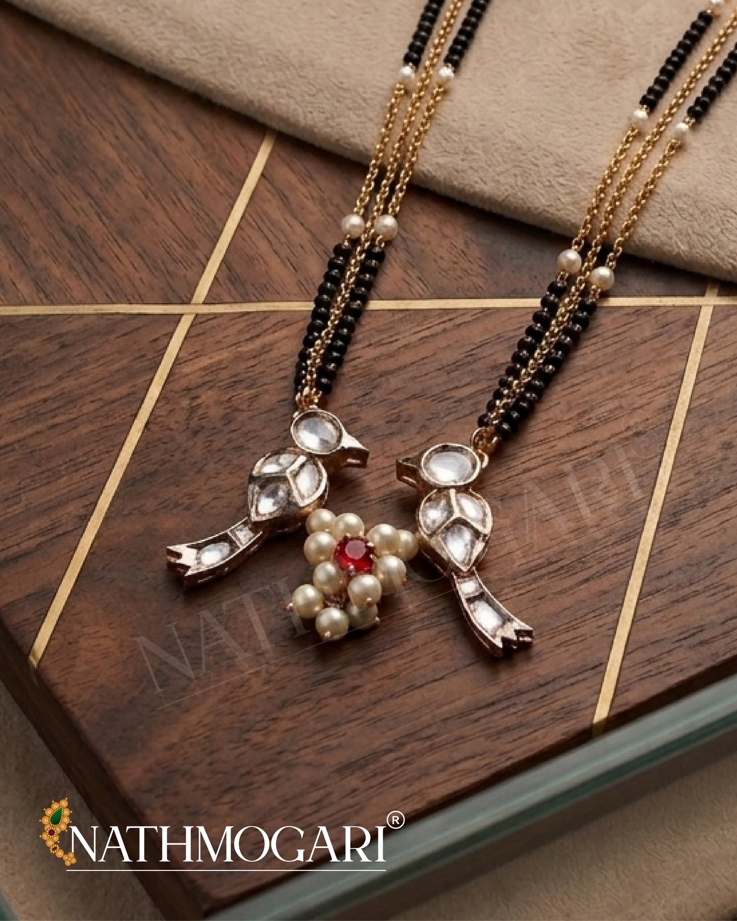 Chidiya Mangalsutra - White