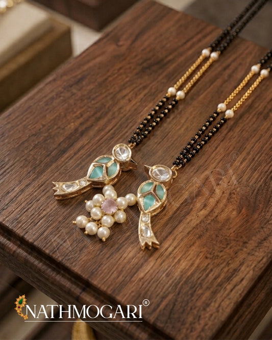 Chidiya Mangalsutra - Teal