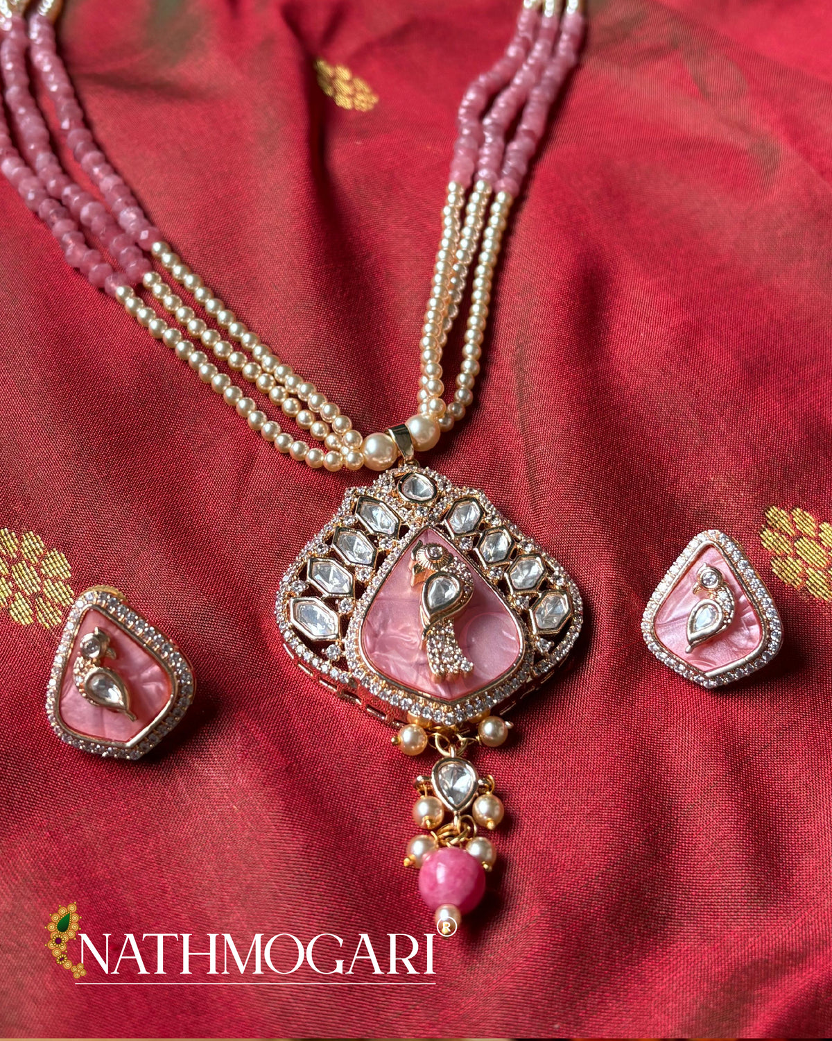 Mayur Necklace Pink