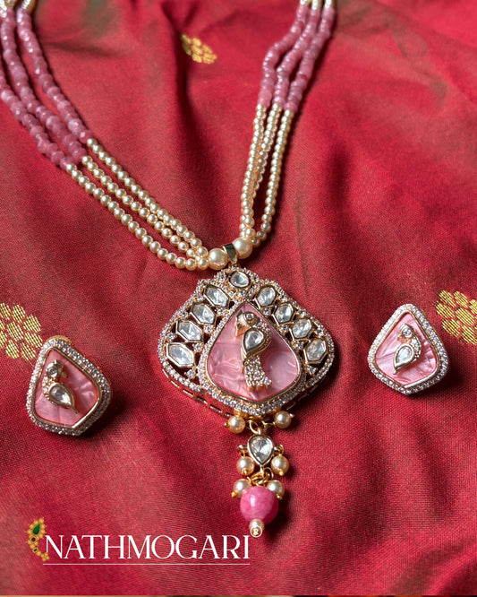 Mayur Necklace Pink